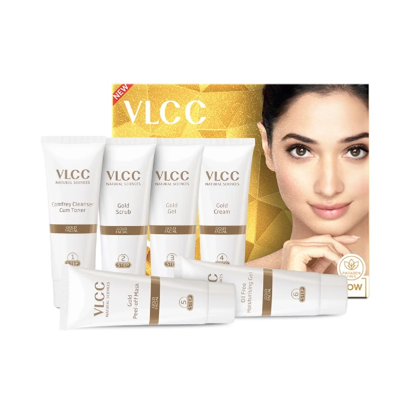 VLCC Gold Facial Kit for Bright & glowing skin, 60 g-4.webp
